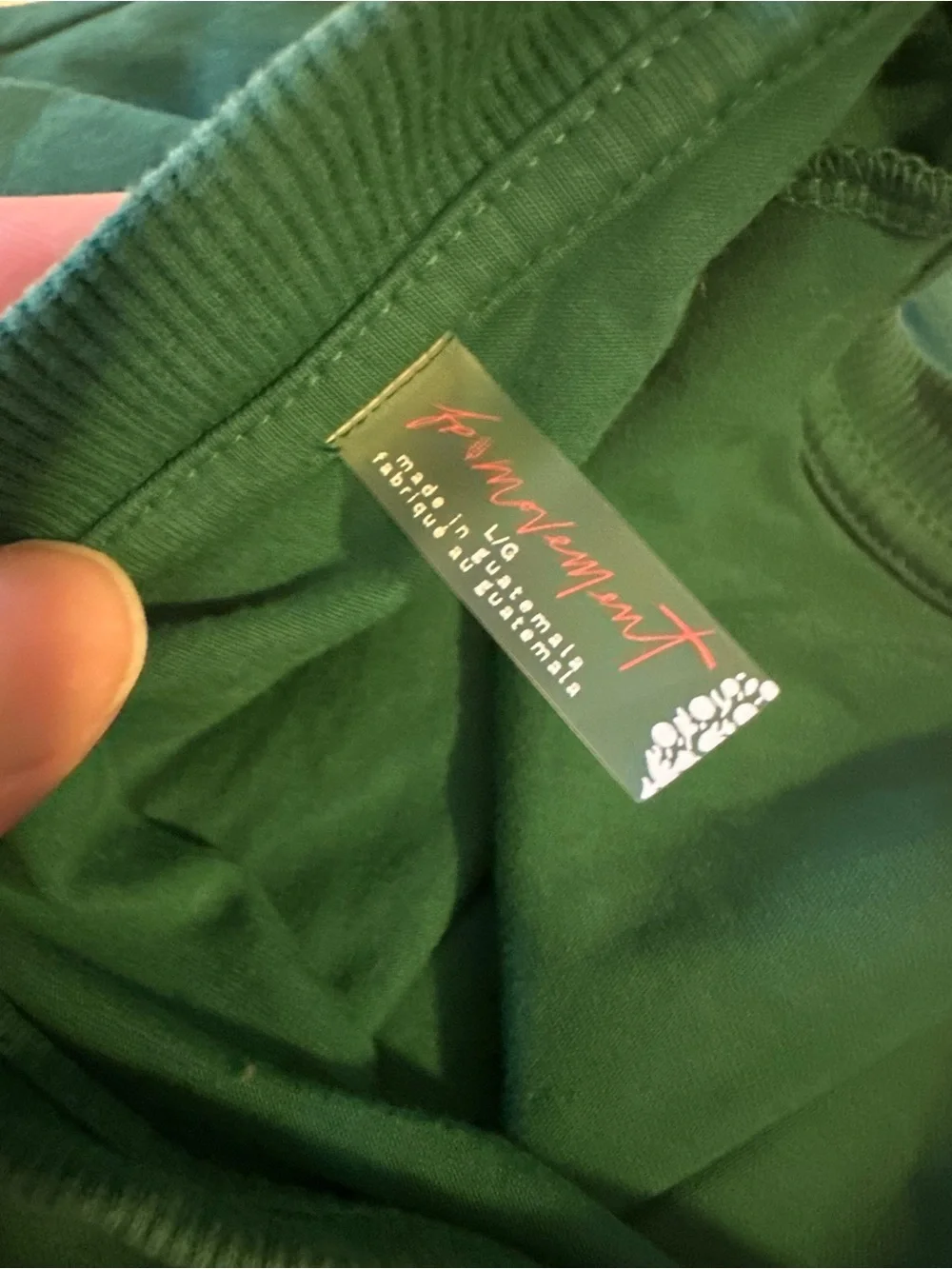 Free People Hot Shot Teal Green Open Front Large with Patch Pockets